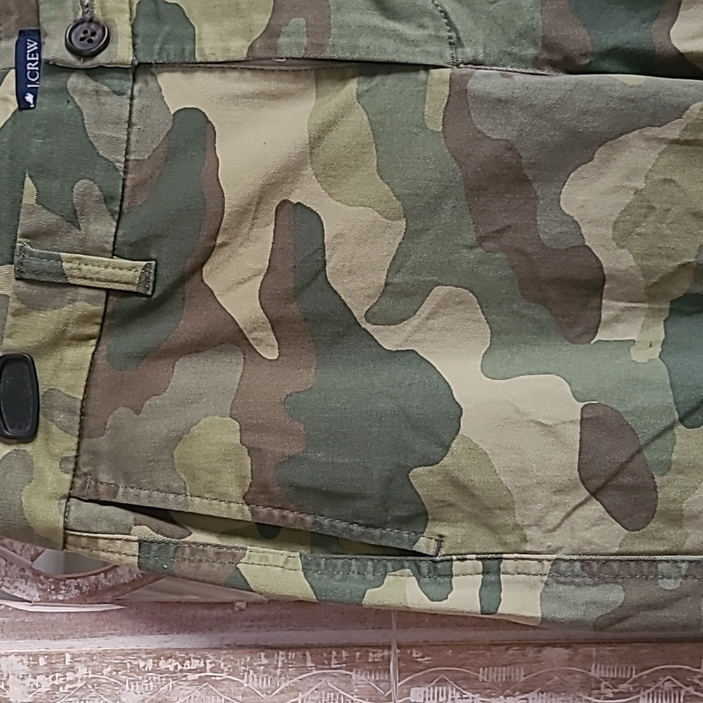 J. CREW Straight Leg Pants In Camo Size 4 - Picture 2 of 7